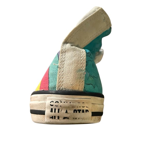 Converse Shoes Juniors CTAS HI Top Blue Rainbow Size 4 - Picture 5 of 10